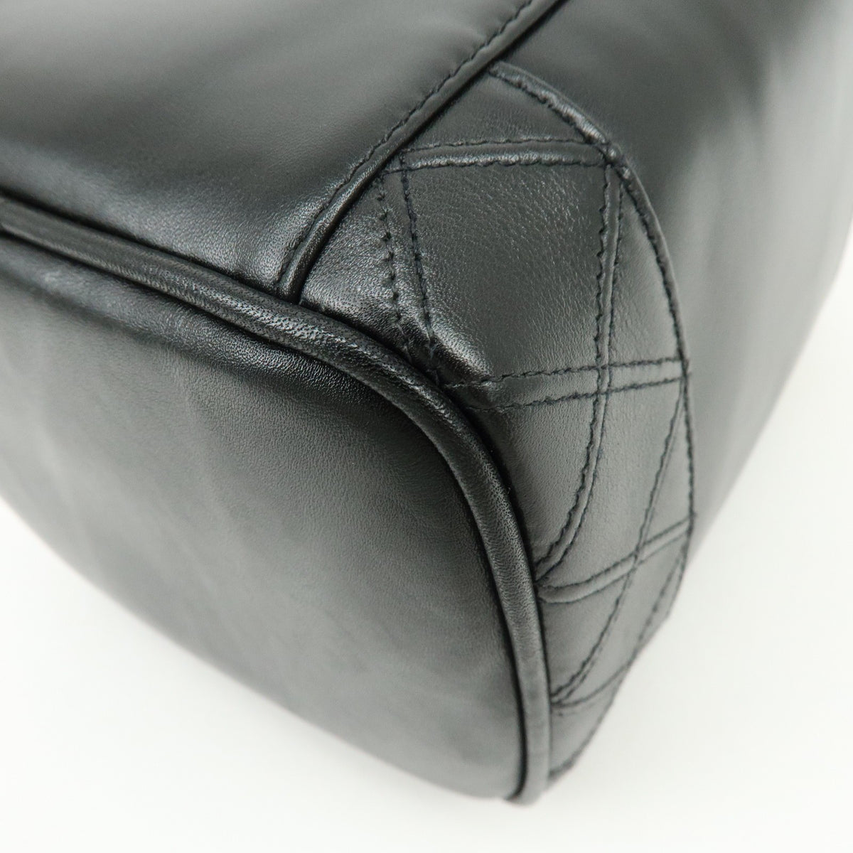 Chanel Vanity Leather, Black, Leather, Handbag