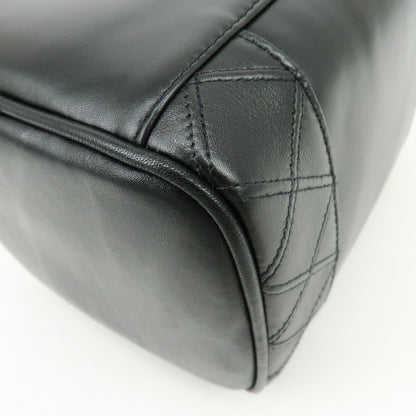 Chanel Vanity Leather, Black, Leather, Handbag