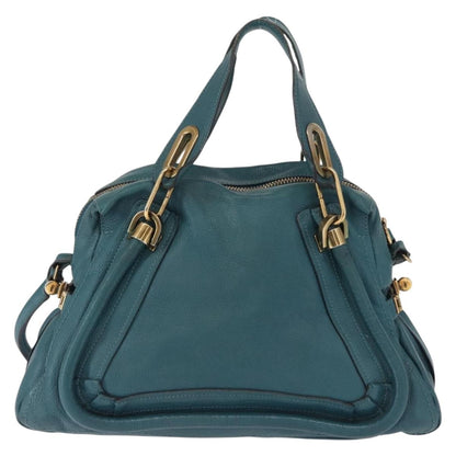 Chloe Paraty Top Handle Bag Leather, GREEN, LEATHER, Shoulder bag