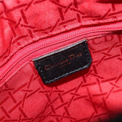 Christian Dior Vintage Lady Dior Cannage Quilt Lambskin, Black, Leather, Handbag