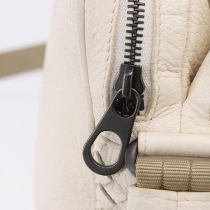 Bottega Veneta Intrecciato Shoulder Leather, White, Leather, Shoulder Bag