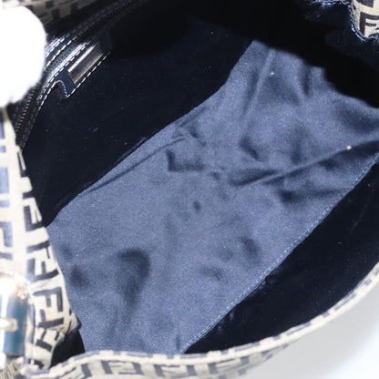 Fendi Mamma Baguette Zucchino canvas, Navy, Canvas, Shoulder Bag