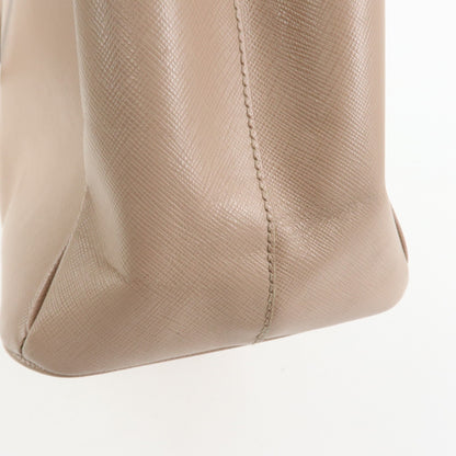 Prada Galleria Double Zip Saffiano Leather, Pink, Leather, Tote Bag