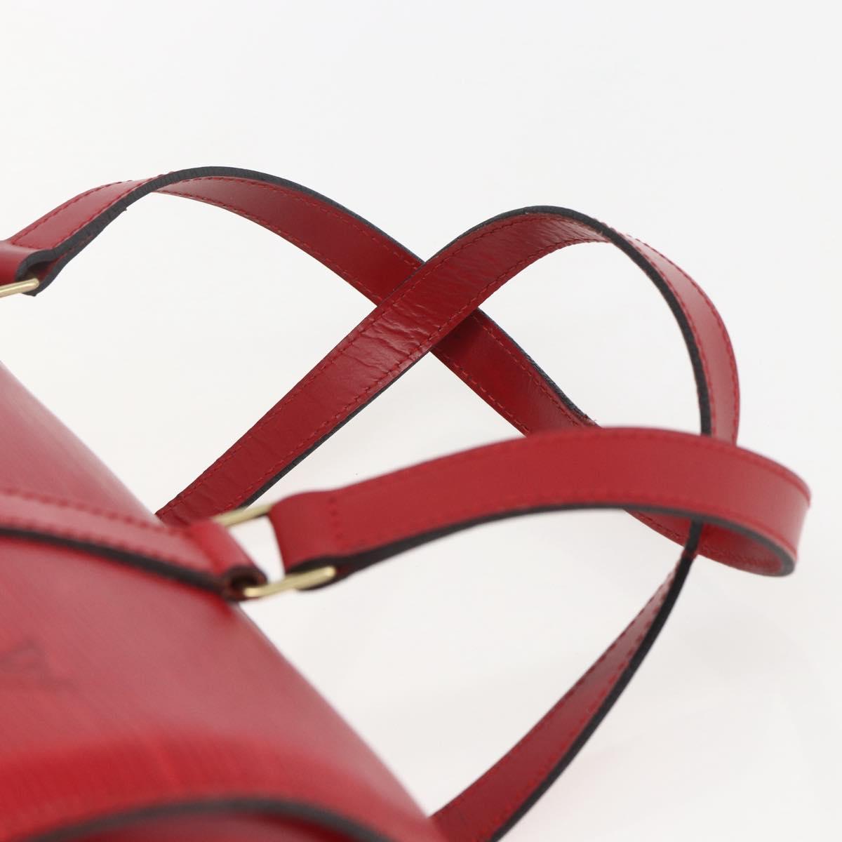 Louis Vuitton Soufflot Handbag Epi Leather, RED, LEATHER, Handbag