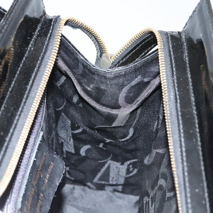 Salvatore Ferragamo Vala Patent Leather, Black, Patent Leather, Shoulder Bag