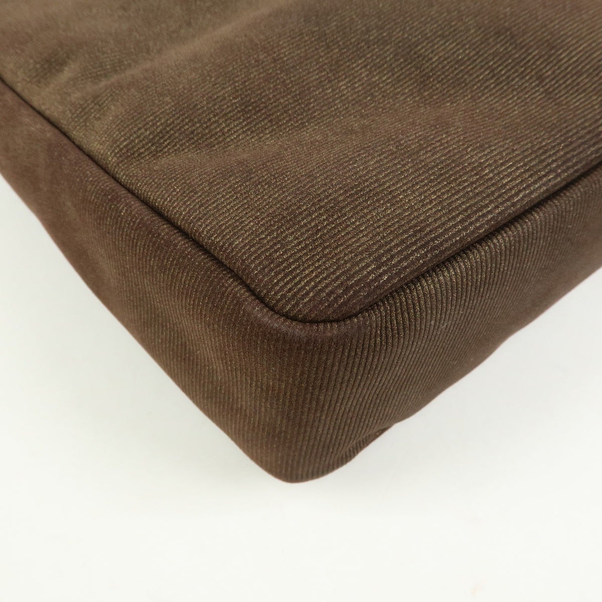 Salvatore Ferragamo Gancini Suede, Brown, Canvas, Crossbody Bag