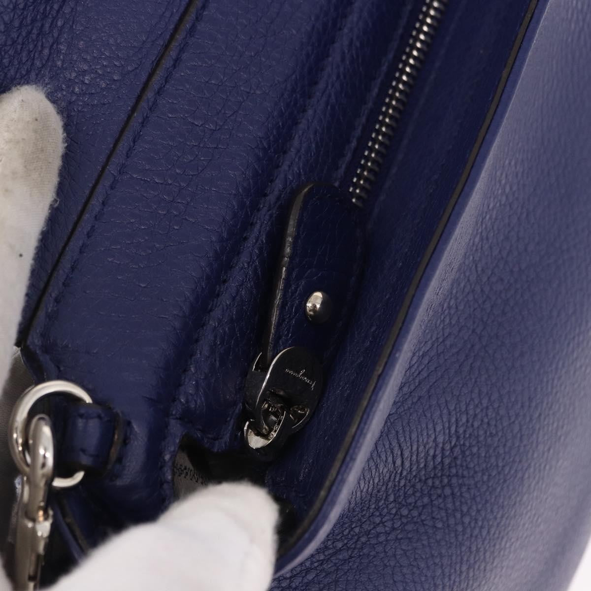 Salvatore Ferragamo Sofia Satchel Leather, Blue, Leather, Handbag