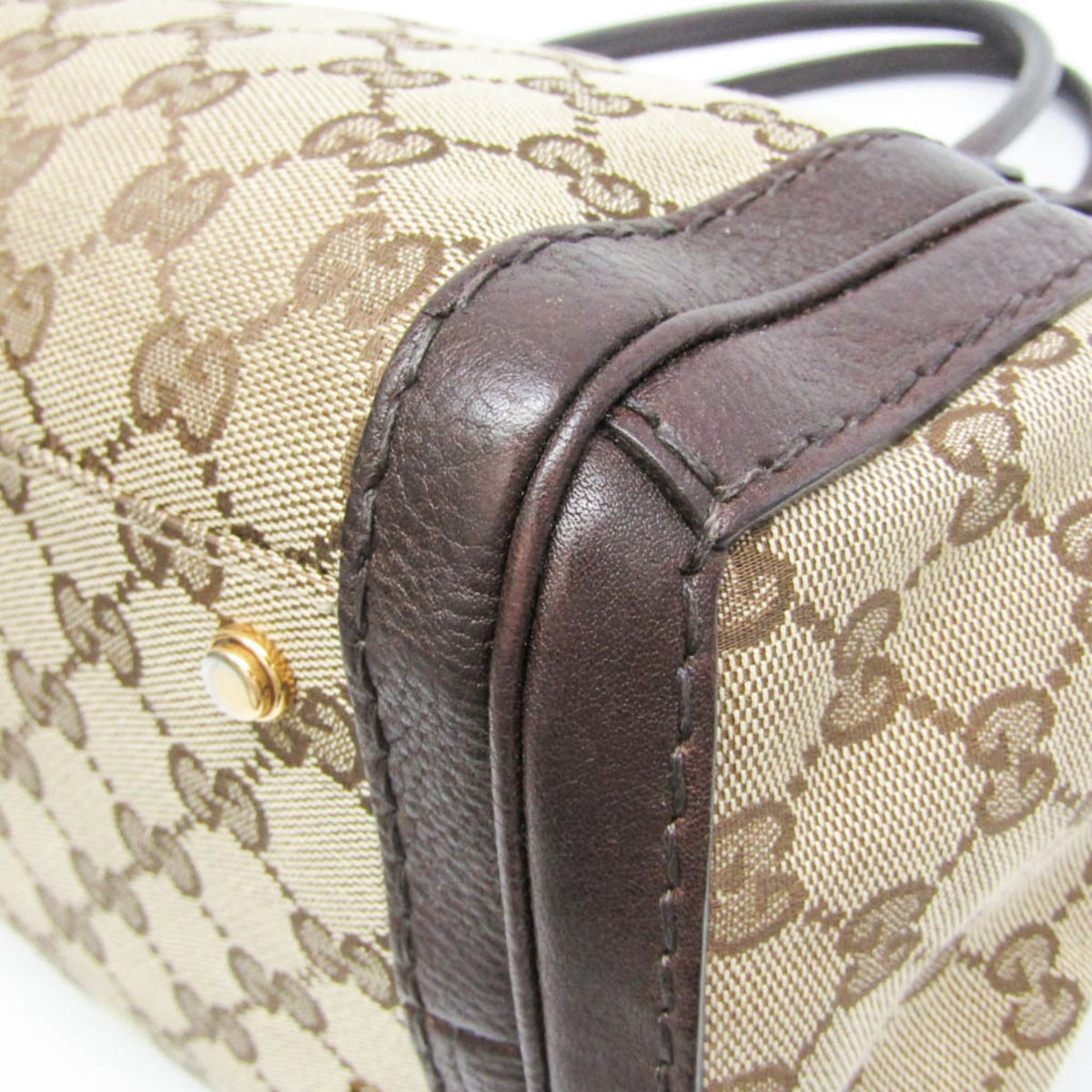 Gucci GG Running GG Canvas with Leather, Beige, Canvas, Tote Bag