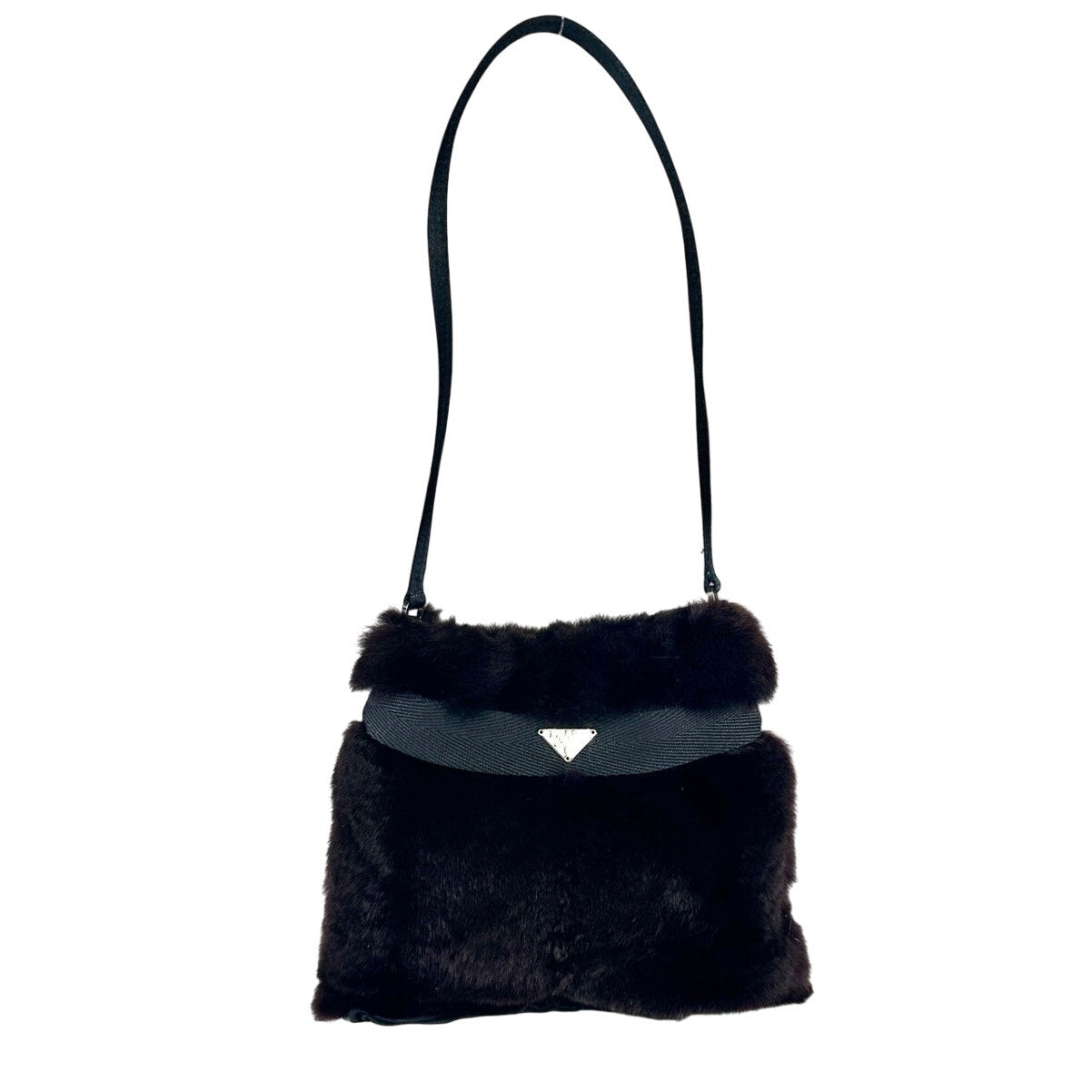 PRADA Kolinsky Fur Mini Bag Black