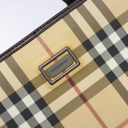 Burberry Vintage Vintage Check Coated Canvas, Beige, Canvas, Tote Bag
