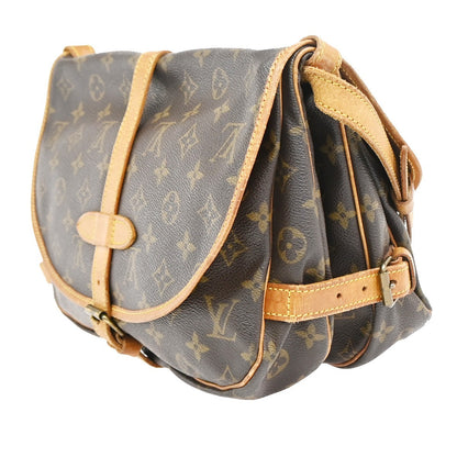 Louis Vuitton Saumur Monogram, Brown, Canvas, Shoulder Bag
