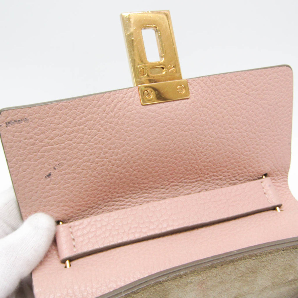 Chloe Drew Leather, Pink, Leather, Crossbody Bag