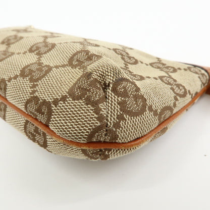 Gucci Zip Wristlet GG Canvas, Beige, Canvas, Clutch