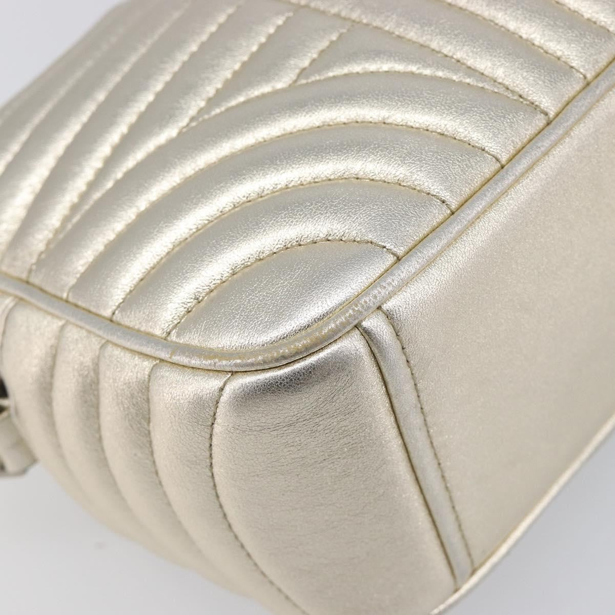 Prada Camera Diagramme Quilted Leather, Metallic, Leather, Shoulder Bag