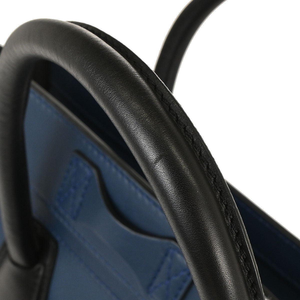 Celine Luggage Smooth Leather, Blue, Leather, Handbag