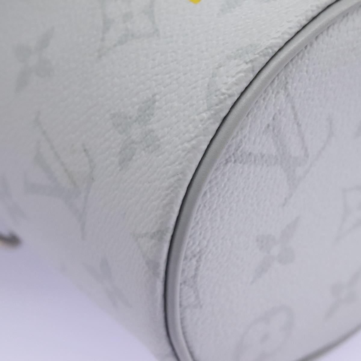 Louis Vuitton Chalk Nano Limited Edition Logo Story Monogram Canvas, Gray, Canvas, Clutch