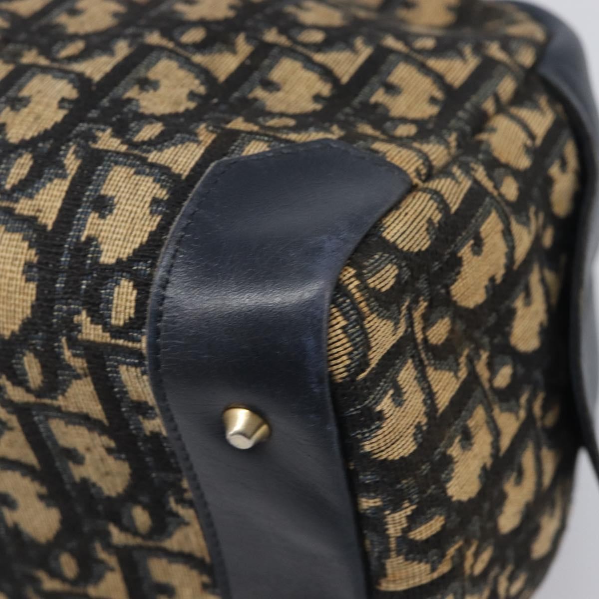 Christian Dior Detective Handle Leather, Navy, Canvas, Handbag