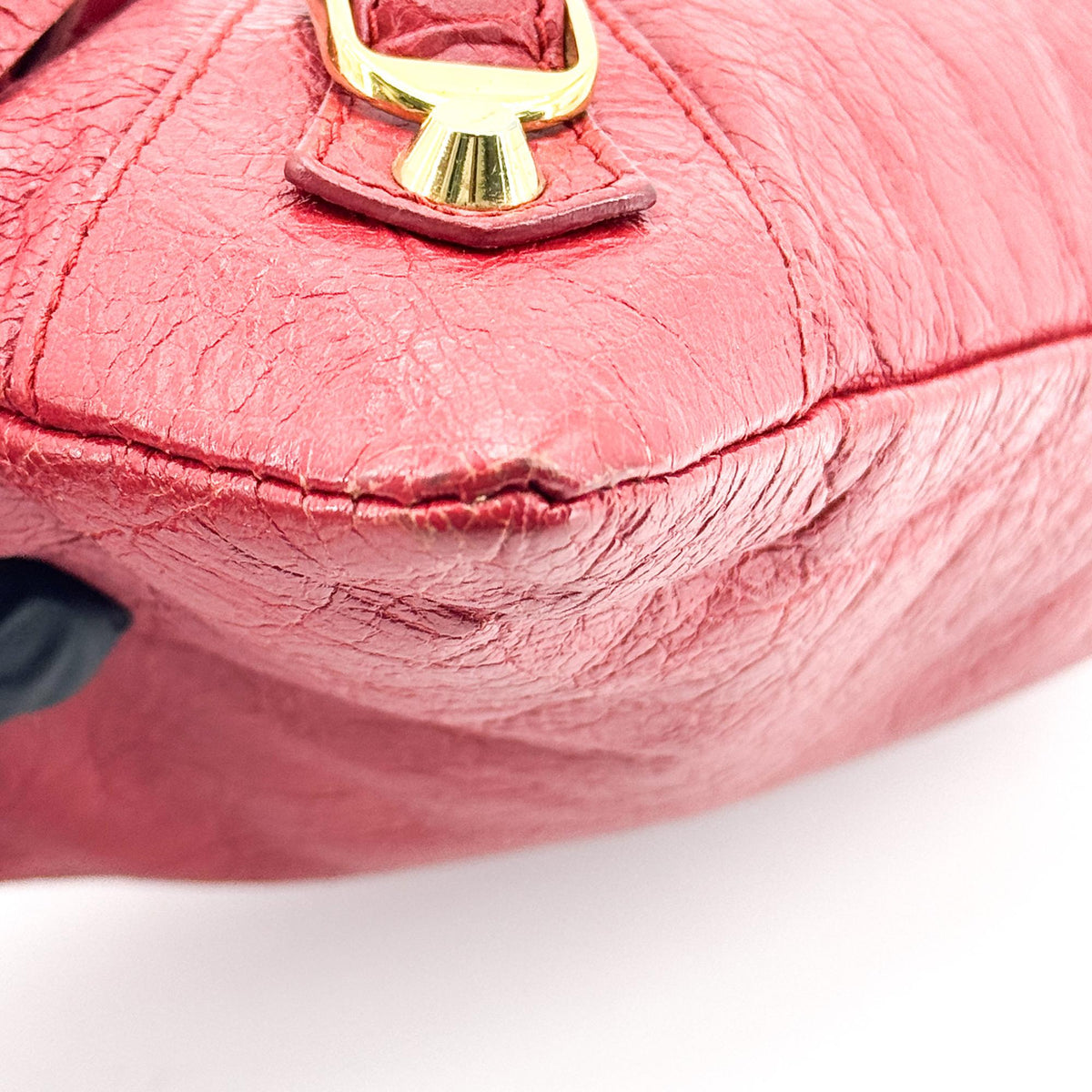 Balenciaga Classic Studs Envelope Strap Clutch Leather, Red, Leather, Clutch