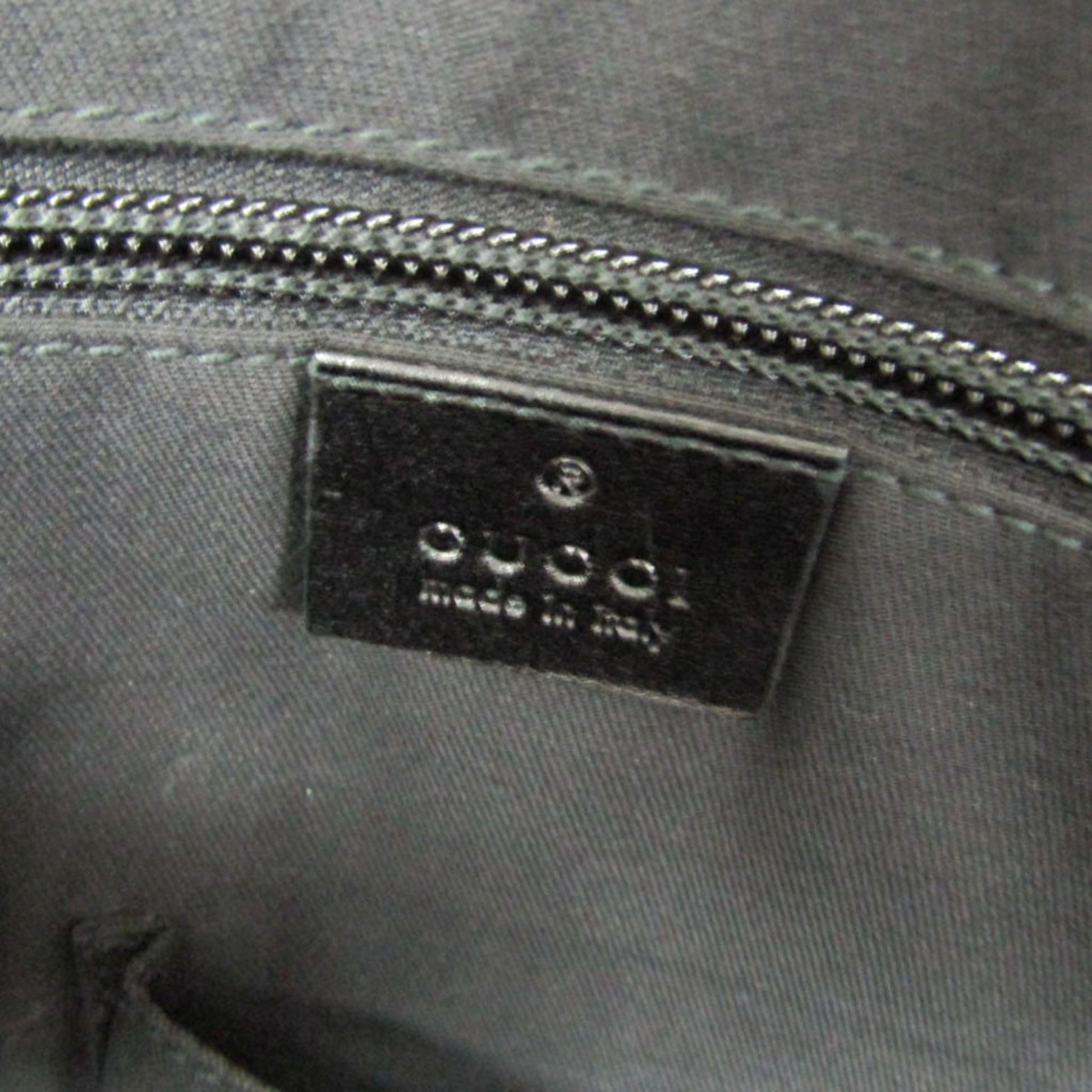 Gucci Convertible Briefcase Guccissima Leather, Black, Leather, Briefcase