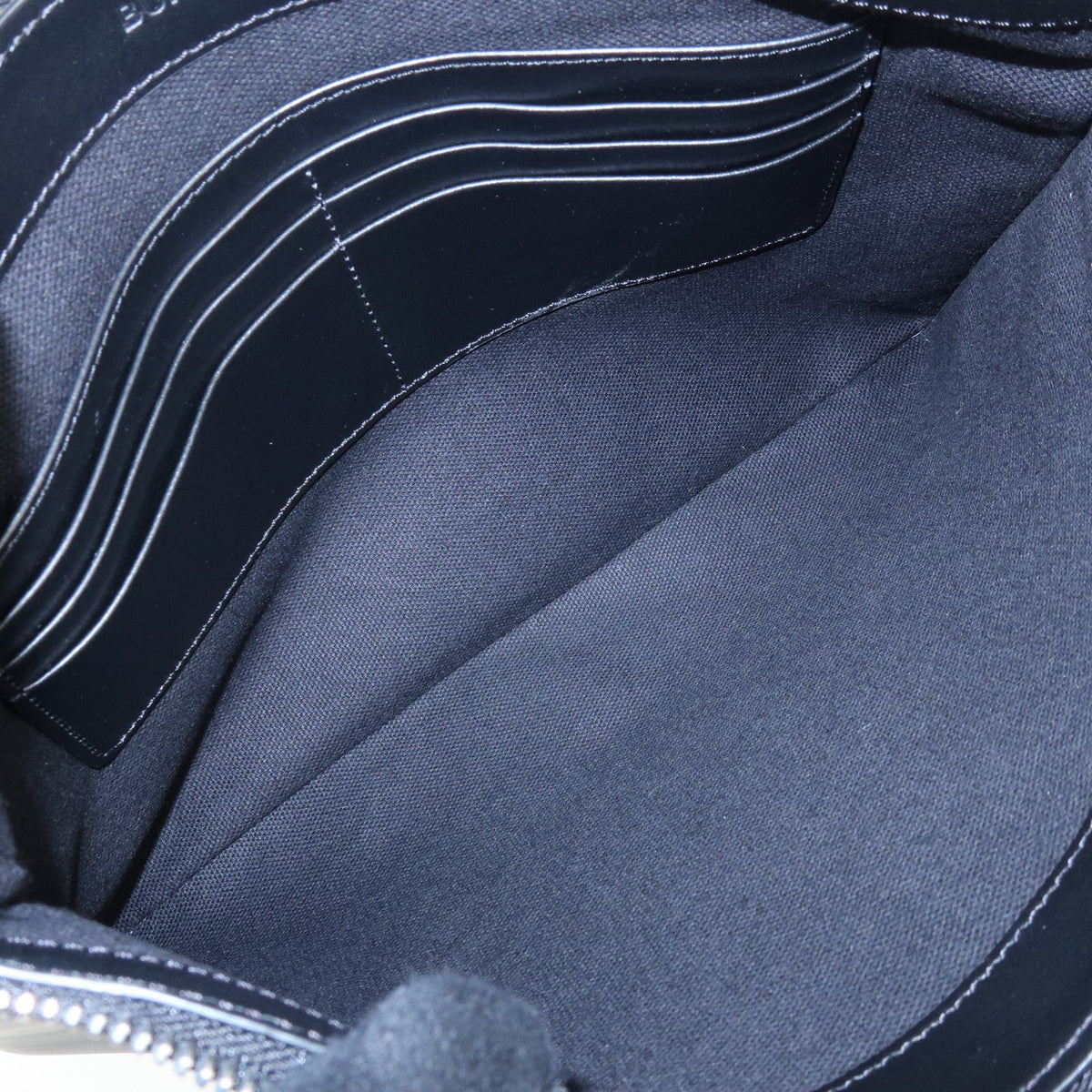 Burberry Logo Zip Printed Leather, Black, Leather, Clutch
