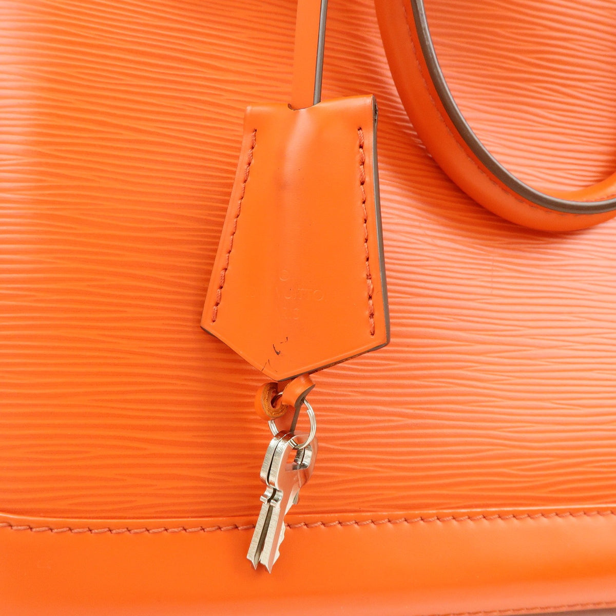 Louis Vuitton Alma Epi Leather, Orange, Leather, Handbag