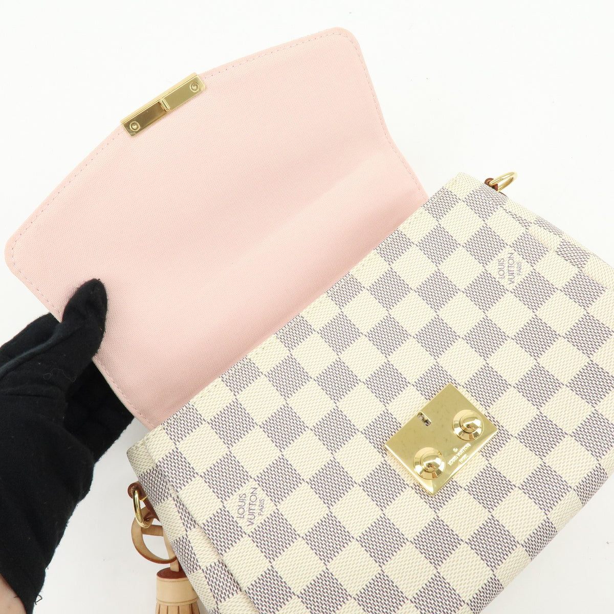 Louis Vuitton Croisette Epi Leather, White, Canvas, Tote Bag