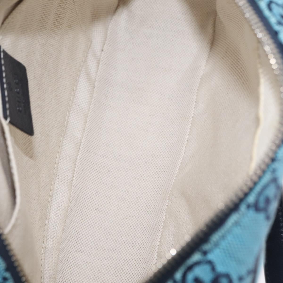 Gucci GG Marmont Multicolor Diagonal Quilted GG Canvas, Blue, Canvas, Shoulder Bag