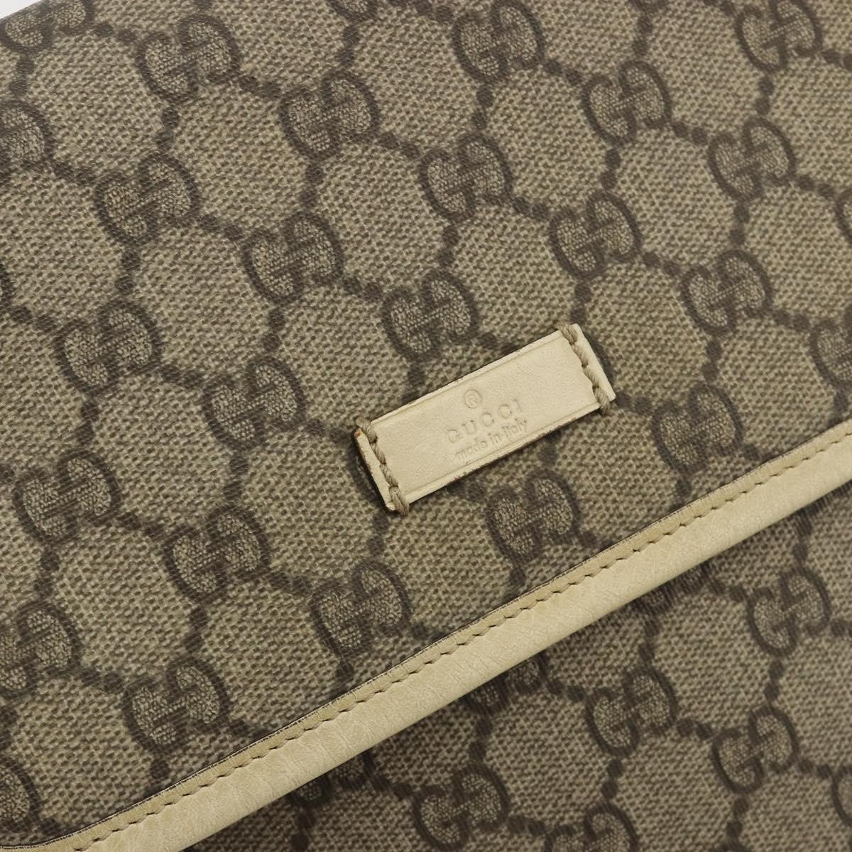 Gucci Flap Messenger GG Coated Canvas, Beige, Canvas, Shoulder Bag