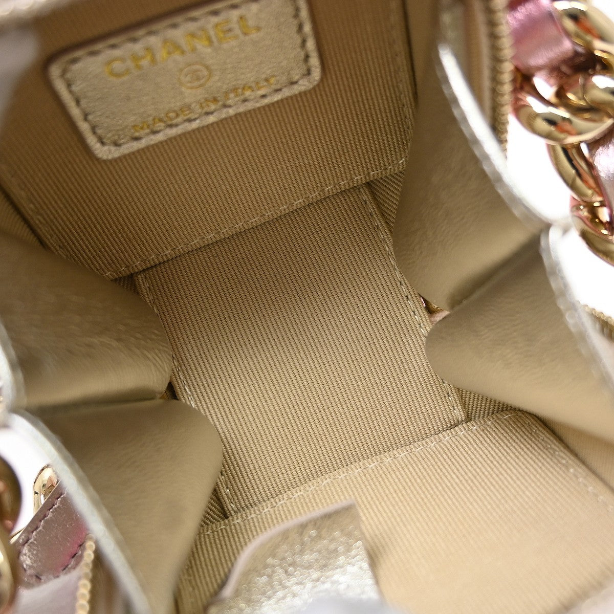 Chanel Like A Wallet Clutch With Chain Quilted Gradient Metallic Lambskin, Pink, Leather, Shoulder Bag