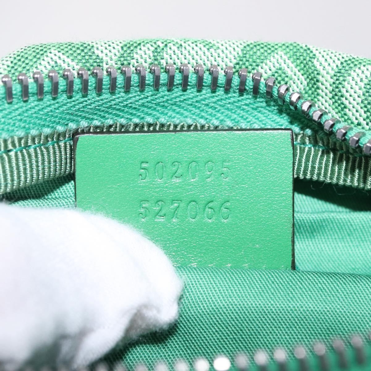 Gucci Children's Belt GG Canvas, Green, Canvas, Handbag
