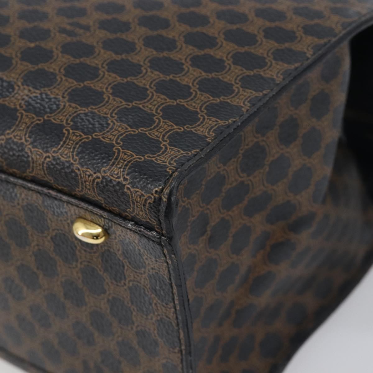 Celine Vintage Macadam Canvas, Black, PVC, Tote Bag