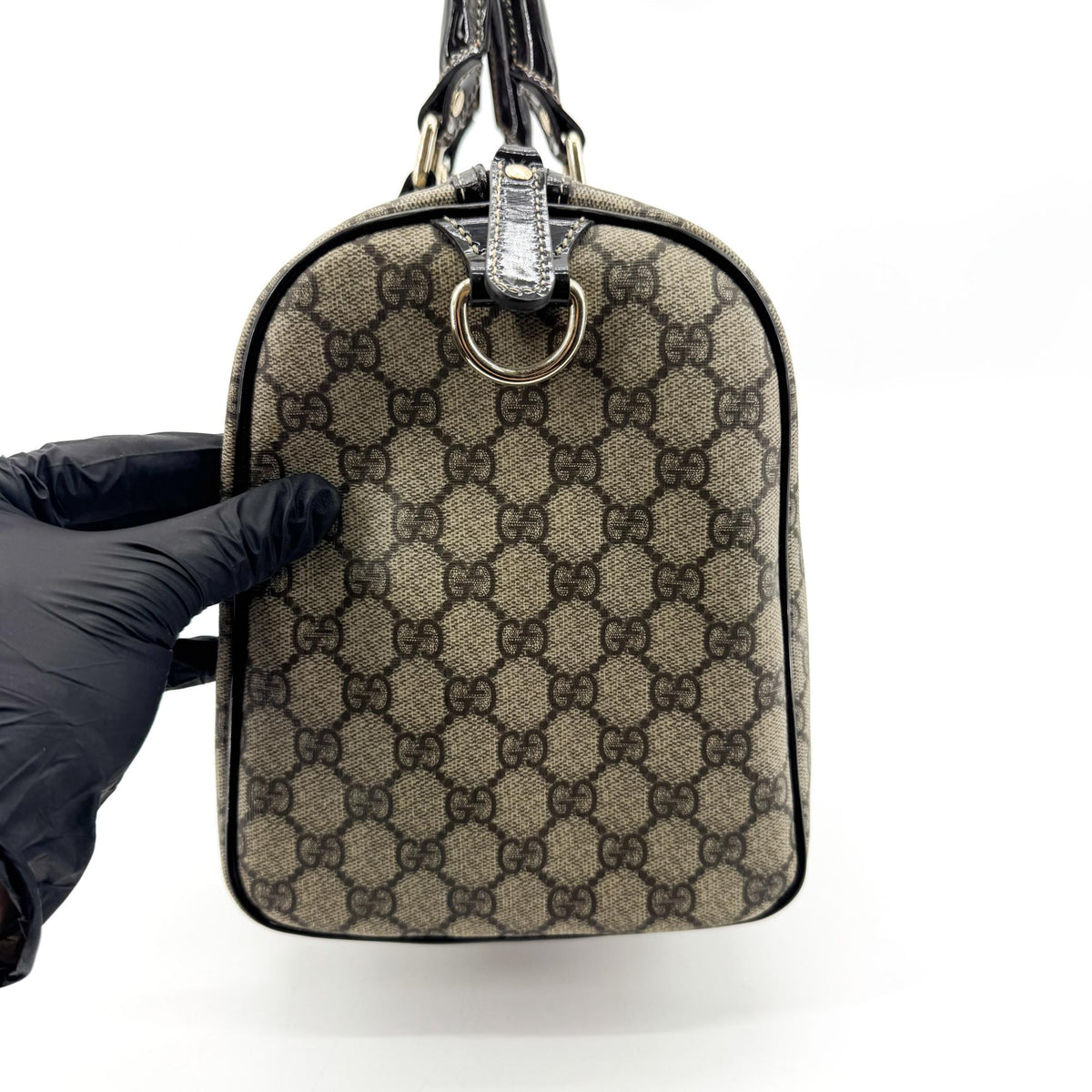 Gucci Joy Boston GG Coated Canvas, Black, Canvas, Handbag