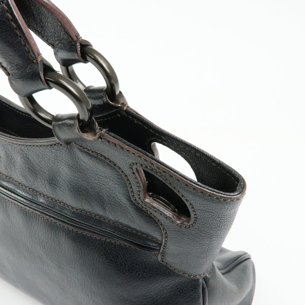 Cartier Marcello Leather, Black, Leather, Handbag