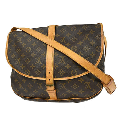 Louis Vuitton Saumur Monogram Canvas, Brown, Canvas, Shoulder Bag