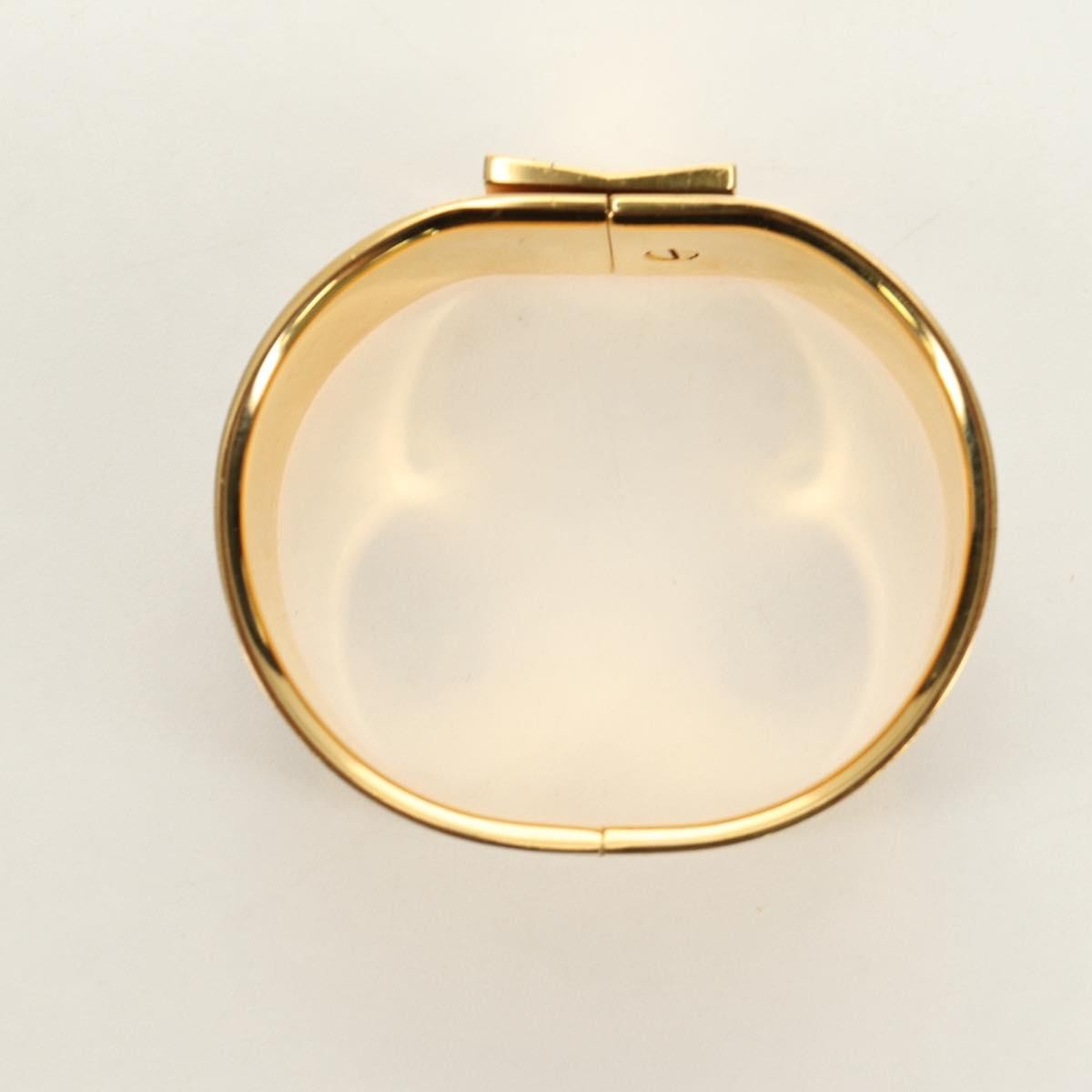Hermes Loquet Bangle Metal and Printed Enamel, Gold, Metal, Bracelet