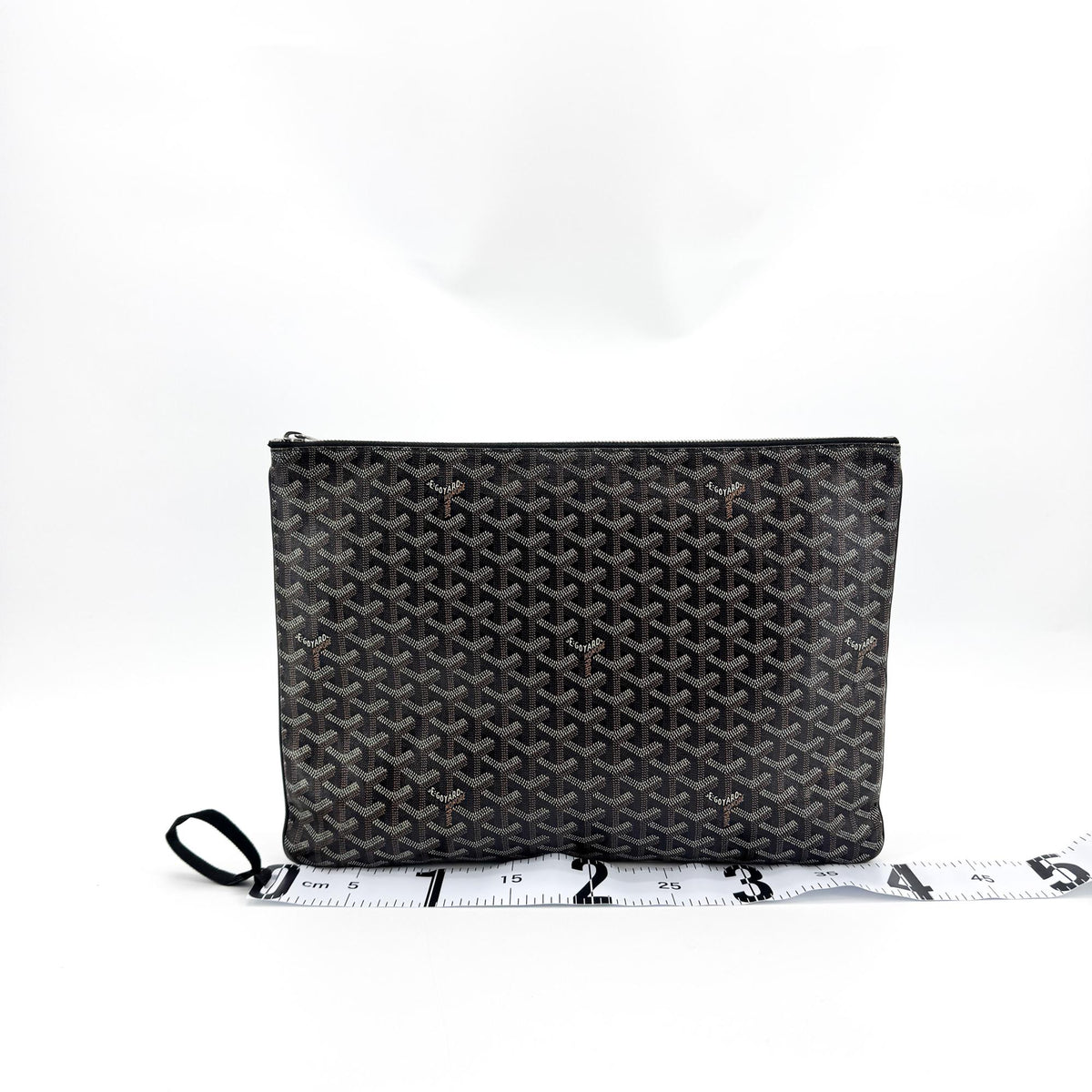 Goyard Senat Zip Printed Coated Canvas, Black, Canvas, Clutch