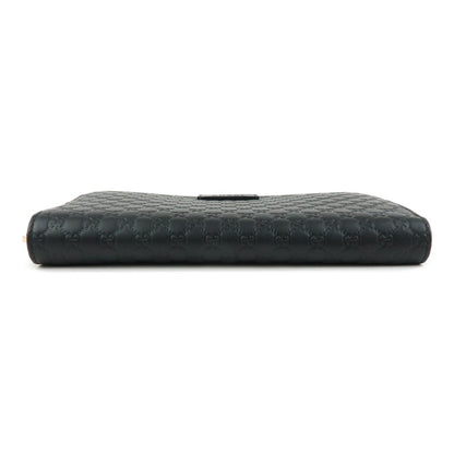 Gucci Zip Organizer Microguccissima Leather, Black, Leather, Wallet