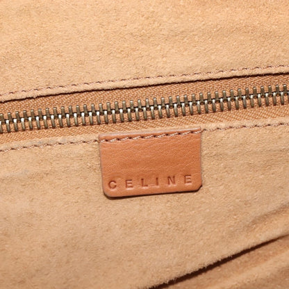 Celine Shoulder Leather, Brown, Leather, Shoulder Bag