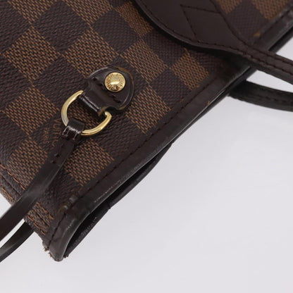 Louis Vuitton Neverfull Damier, Brown, Canvas, Tote Bag
