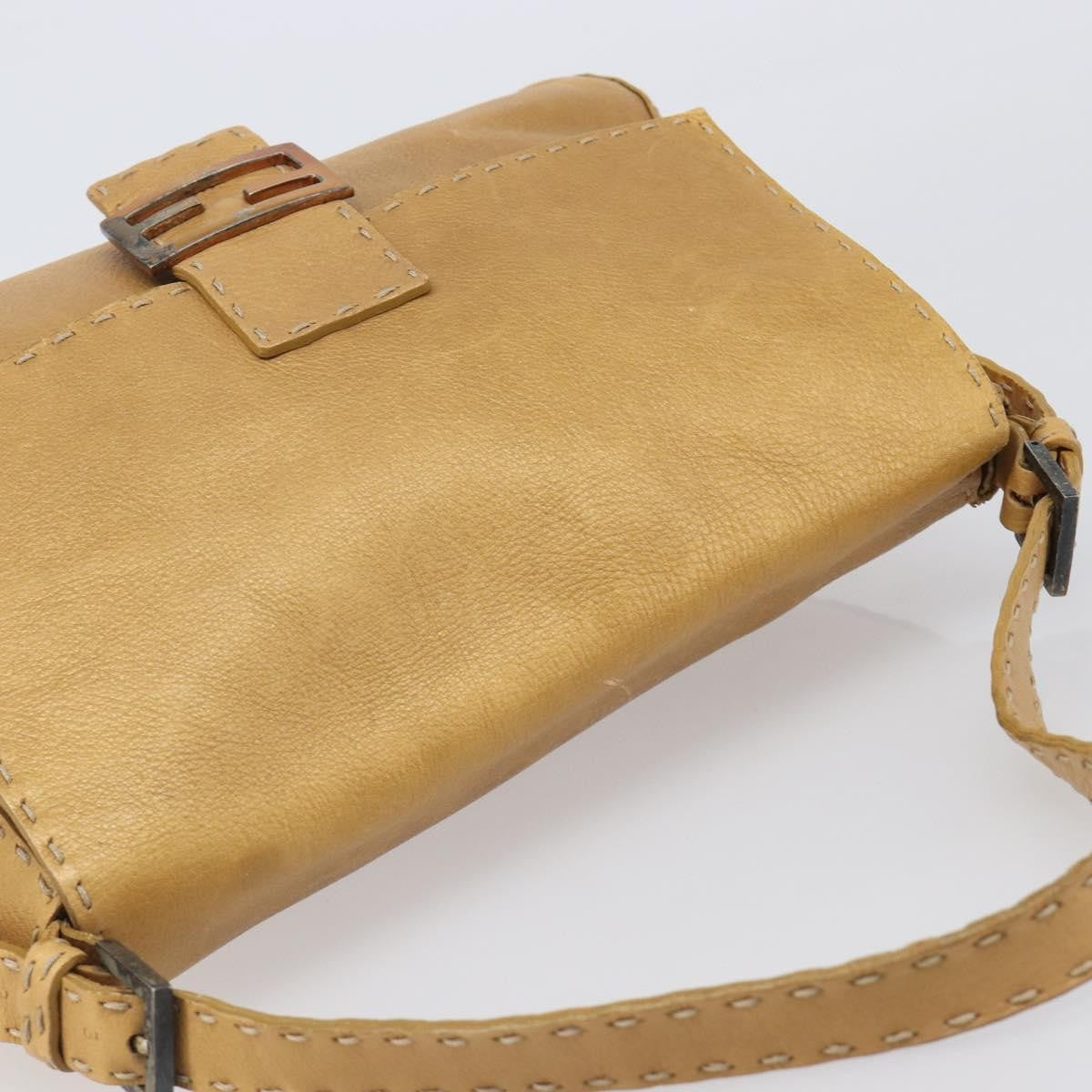 Fendi Selleria Leather, Brown, Leather, Shoulder Bag