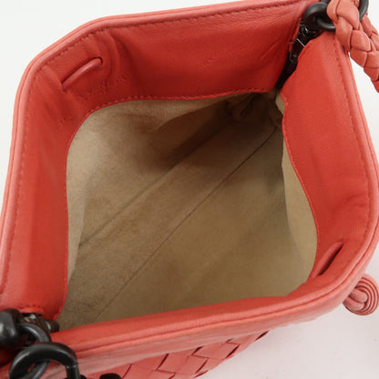 Bottega Veneta Shoulder Intrecciato Nappa, Pink, Leather, Shoulder Bag