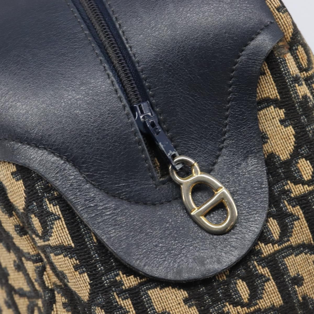 Christian Dior Detective Handle Leather, Navy, Canvas, Handbag