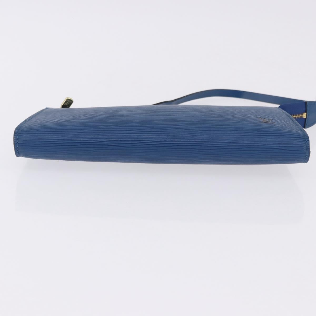 Louis Vuitton Pochette Accessoires Epi, Blue, Leather, Clutch