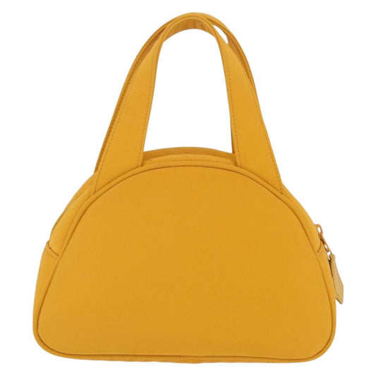 Saint Laurent Vintage Quilted Top Handle Bag Nylon, Yellow, Nylon, Handbag
