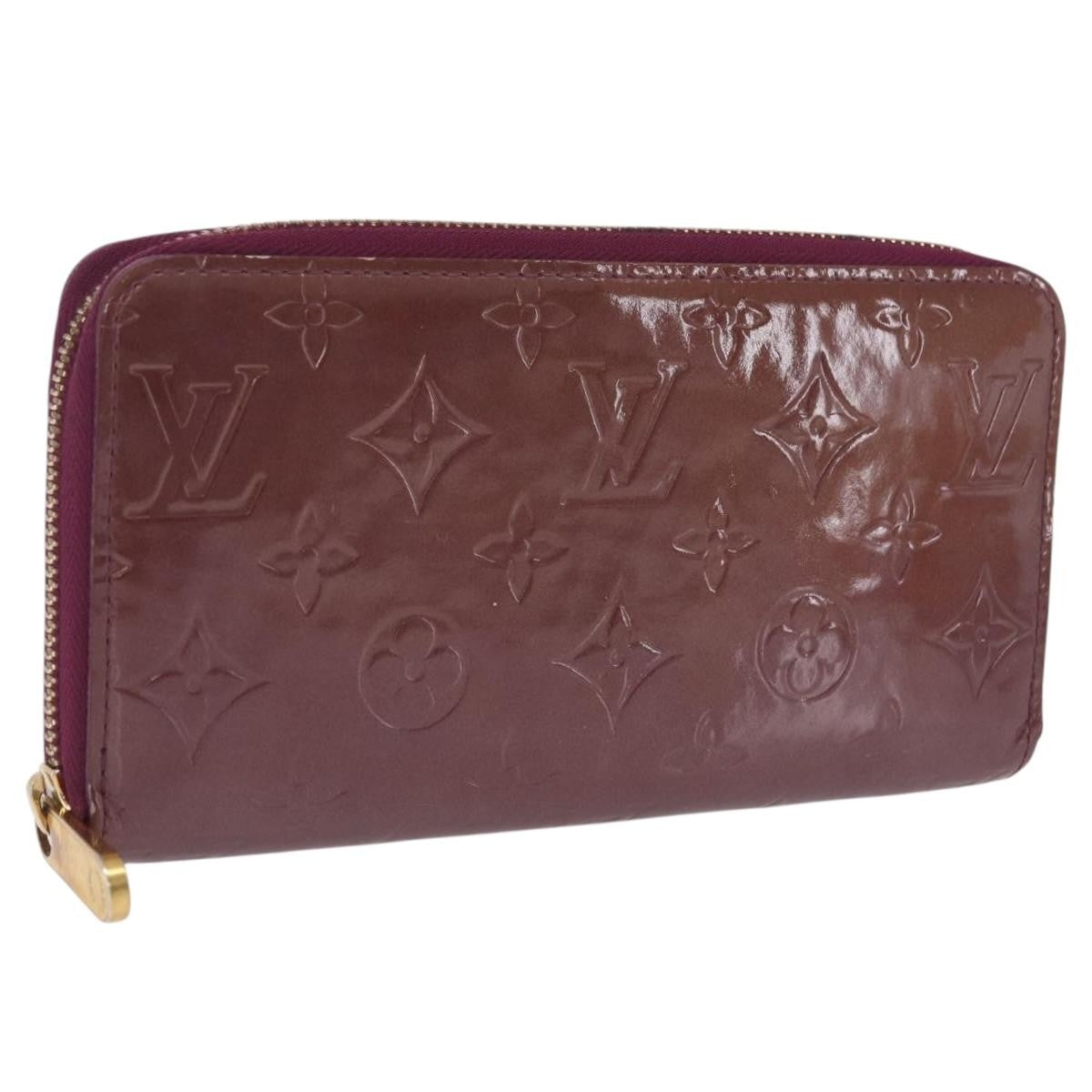 Louis Vuitton Zippy Monogram Vernis, Purple, Patent Leather, Wallet