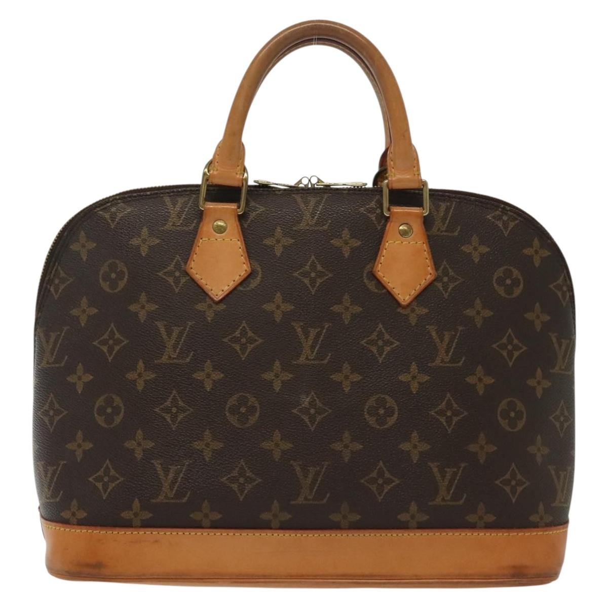 Louis Vuitton Alma Handbag Monogram Canvas, BROWN, CANVAS, Handbag