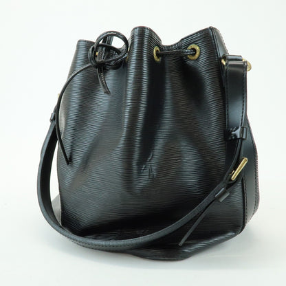Louis Vuitton Petit Noe Epi Leather, Black, Leather, Handbag
