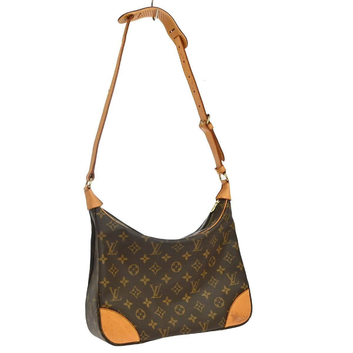 Louis Vuitton Boulogne Monogram, Brown, Canvas, Shoulder Bag