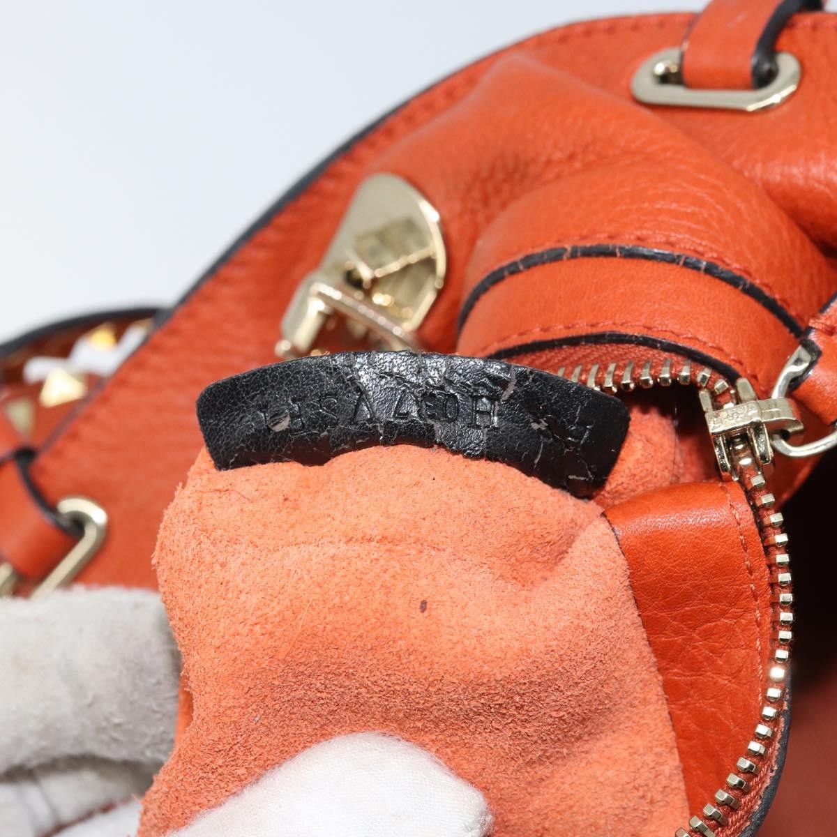 Valentino Garavani Rockstud Tote Soft Leather, Orange, Leather, Tote Bag
