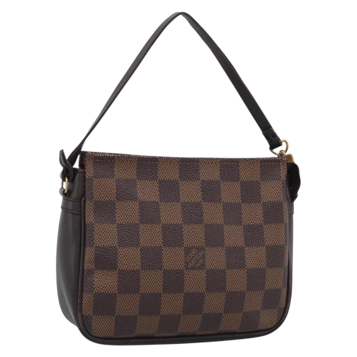 Louis Vuitton Trousse Make Up Damier, Brown, Canvas, Clutch